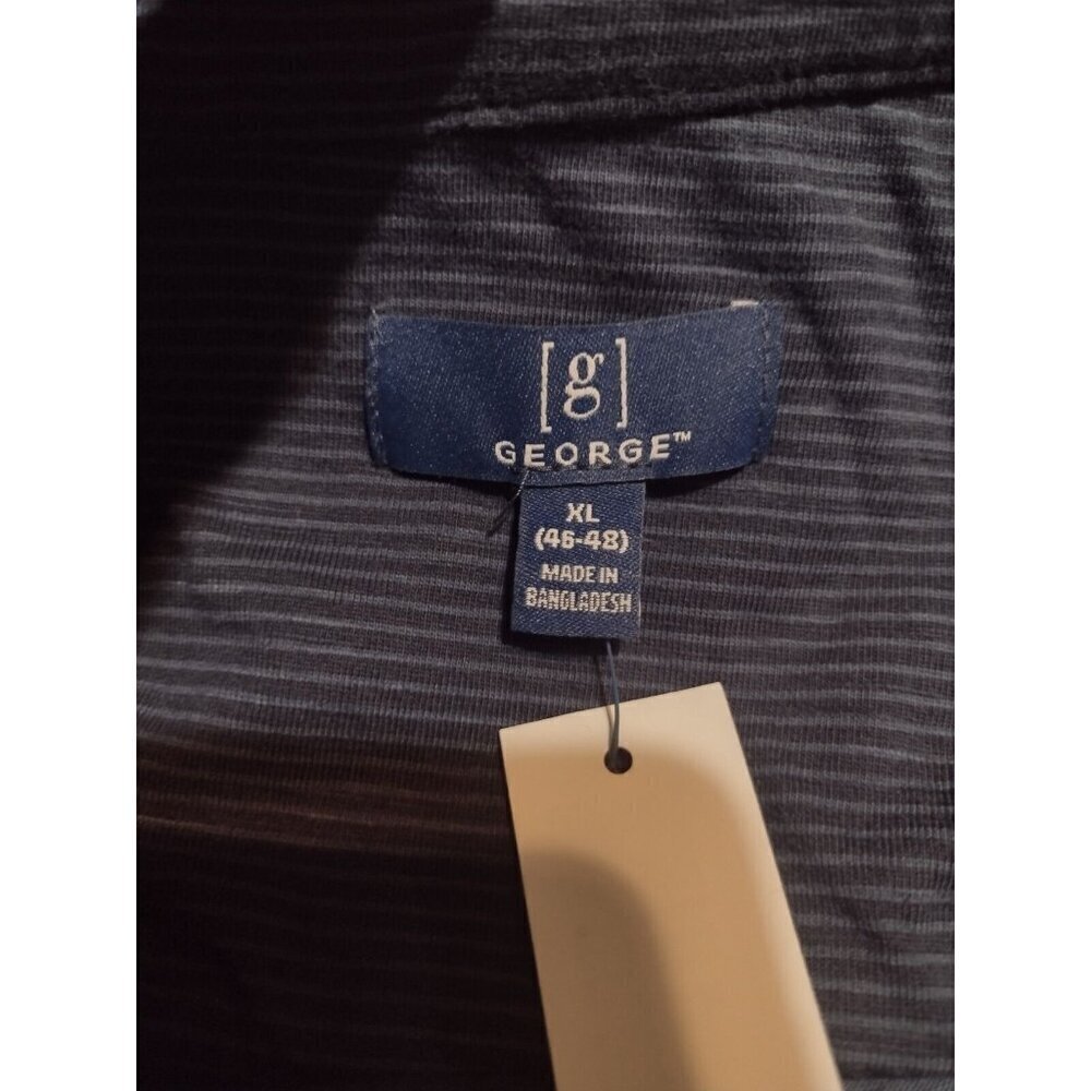George men’s flannel long sleeve SUPER SOFT Blue Button Shirt shirt XL NWT NEW - Picture 7 of 10